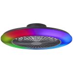 Brilliant Salerno Loftventilator Plast  Sort 54W 6800lm - 830-865 CCT+RGB | 577mm - Fjernbetjening Dæmpbar