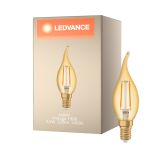 Ledvance Vintage 1906 LED E14 Kerte guld 2.5W 220lm - 824 ekstra varm hvid | erstatter 22W