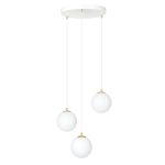 Emibig Pendel Lampe Royal Stål Hvid | Egnet til 3x E14 - Max 10W