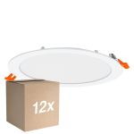 Fordelspakke 12x Osram LED Downlight Recess Slim Hvid 22W 2000lm 110D - 840 Kold Hvid| Udsnit 200mm - IP20