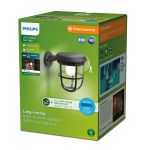 Philips Solar Radii Vægbelysning Metal Sort 1.3W 250lm - 830 Varm Hvid | IP44