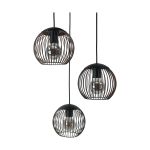 Eglo Pendel Lampe Almanzora Stål Sort Kobber | IP20 - Egnet til 3x E27 