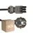 Fordelspakke 50x Noxion GST - Kompatibel Forsyningskabel Sort - Hun + Schuko Europlug - 3m - 3 pole 0.75mm2