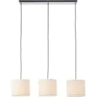 Brilliant Teddy Pendel Lampe Metal Tekstil Beige | Egnet til 3x E27
