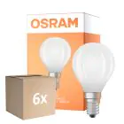 Fordelspakke 6x Osram Classic LED E14 Kugle Filament Matt 5.5W 806lm - 840 Kold Hvid | Dæmpbar - Erstatter 60W