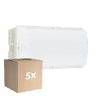 Fordelspakke 5x Philips LED Sikkerhed Ledinaire WL055V Hvid 6W 600lm - 830 Varm Hvid | 374x150mm - IP65 - Bevægelsessensor